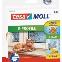 Nastro sigillante autoadesivo di gomma Tesamoll Profilo E - 6 m x 9 mm x 4 mm
