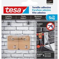 Vite adesiva rettangolare per mattone e pietra fino a 5 kg Tesa - CONF. 2 GANCI