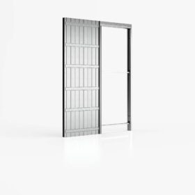 Controtelaio porta scorrevole filo muro 60x210cm cartongesso anta singola parete 107 mm ermetika absolute evo