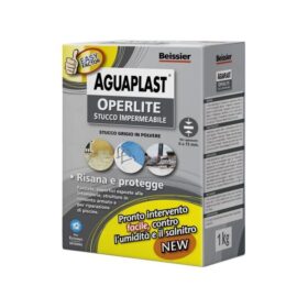 Stucco impermeabile in polvere antiumidità antisalnitro grigio aguaplast operlite 5 kg