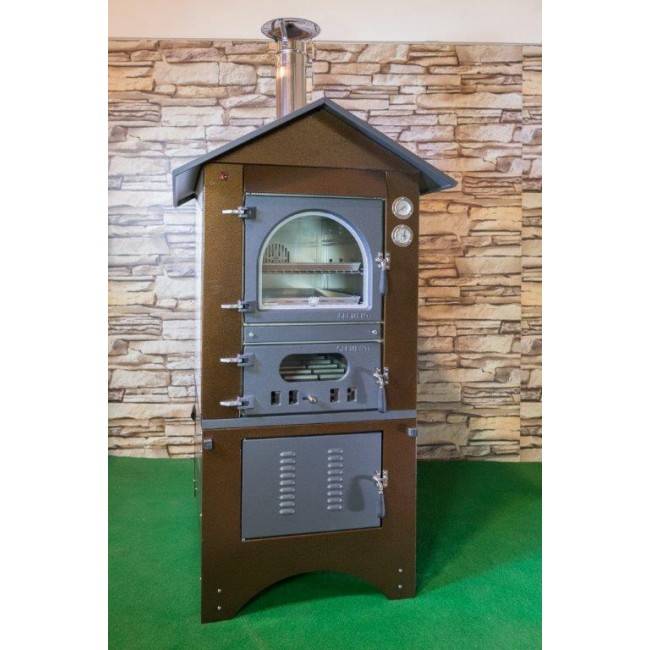 Forno a legna da esterno verniciato ramato indiretta Clementi Master