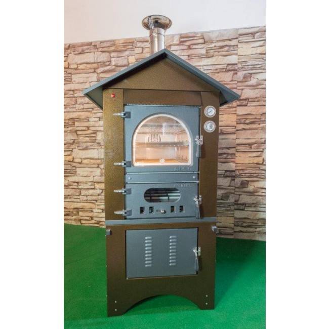 Forno a legna da esterno verniciato ramato indiretta Clementi Master