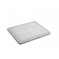 Pietra lavica per pizza forno barbecue 50x45x2 cm con gocciolatoio Clementi