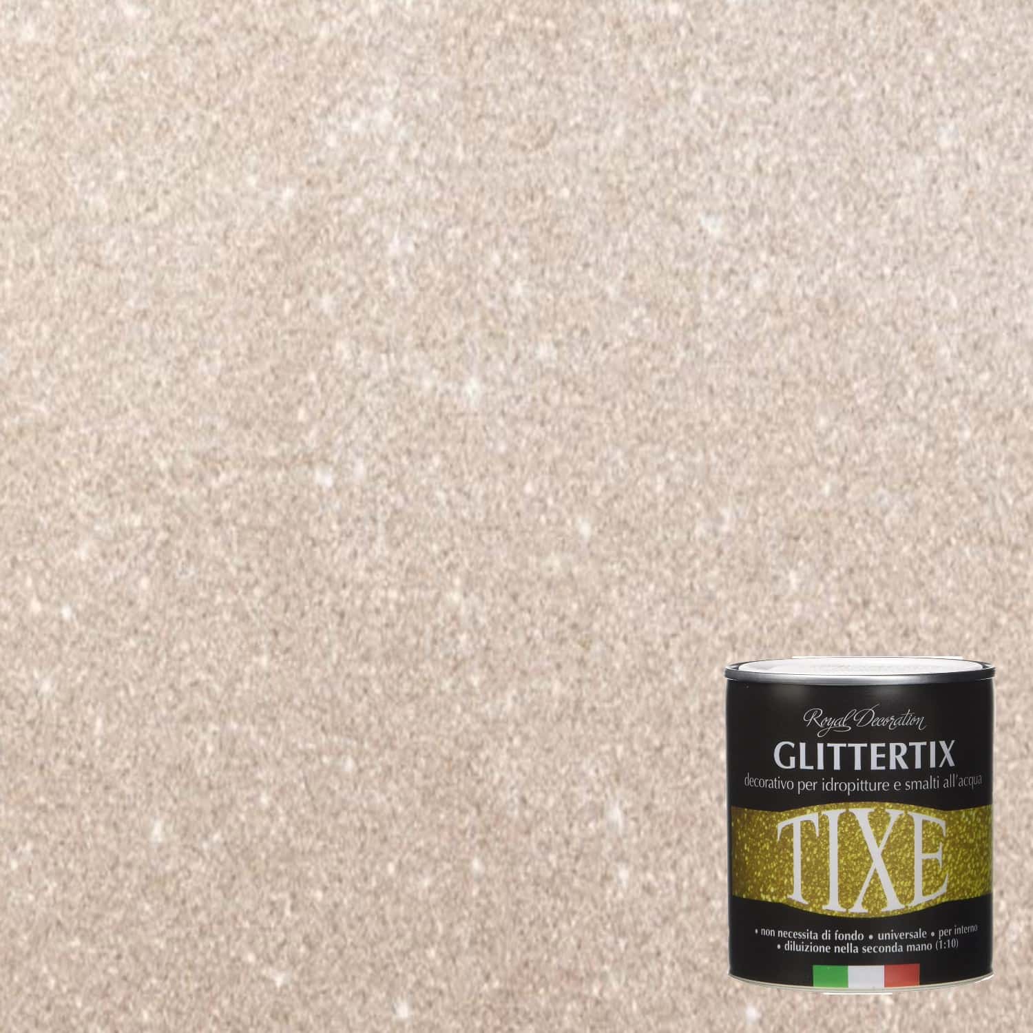 Glitter per pittura pareti in emulsione neutra Tixe Glittertix Madreperla  250 ml - Puntoiso