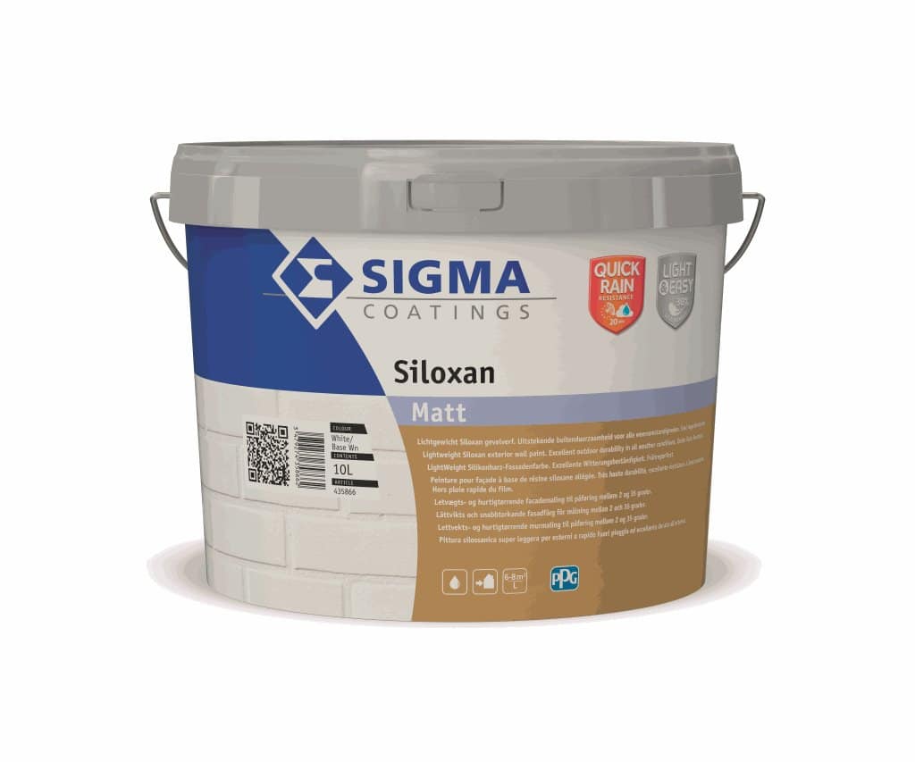 Pittura silossanica per esterni autopulente traspirante idrorepellente Sigma Siloxan 5 LT