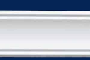 Cornice in gesso colore bianco dimensioni 5.1 x 5.1 x 150 cm Toscan Stucchi Art. 187/B