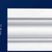 Cornice in gesso colore bianco dimensioni 3.5 x 12 x 150 cm Toscan Stucchi Art. 2006