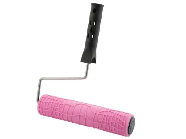 Rullo in gomma 25 cm + manico in acciaio con impugnatura in pvc Marmorino Tools "Crocodile"