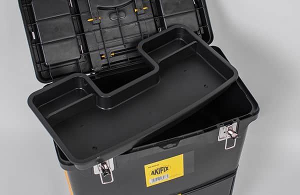 Cassetta porta attrezzi professionale in pvc 46 x 26 x 62 cm Akifix - immagine 2